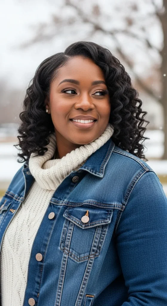 Denim-Jacket-Layered-with-Knit-Sweater