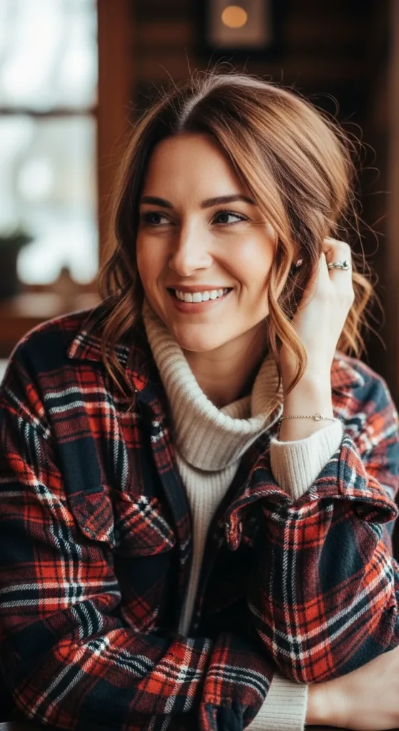 flannel-shirt-over-turtleneck