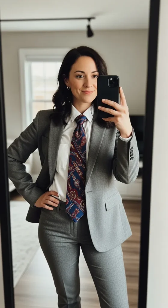 20+ Elegant Formal Outfit Ideas for Every Dressy Occasion 12 grey-suit-with-patterned-tie