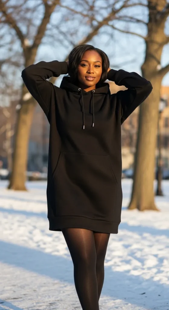 Hoodie-Dress-with-Thick-Tights
