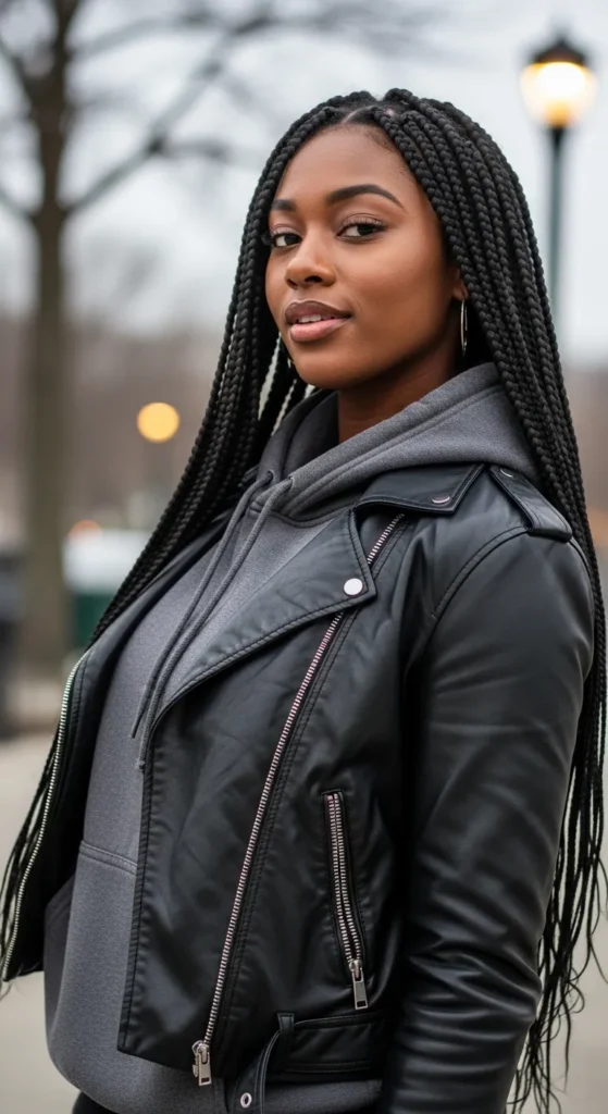 Leather-Jacket-Layered-with-Hoodie