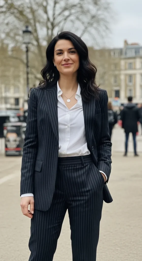 20+ Elegant Formal Outfit Ideas for Every Dressy Occasion 21 pinstripe-suit-for-women