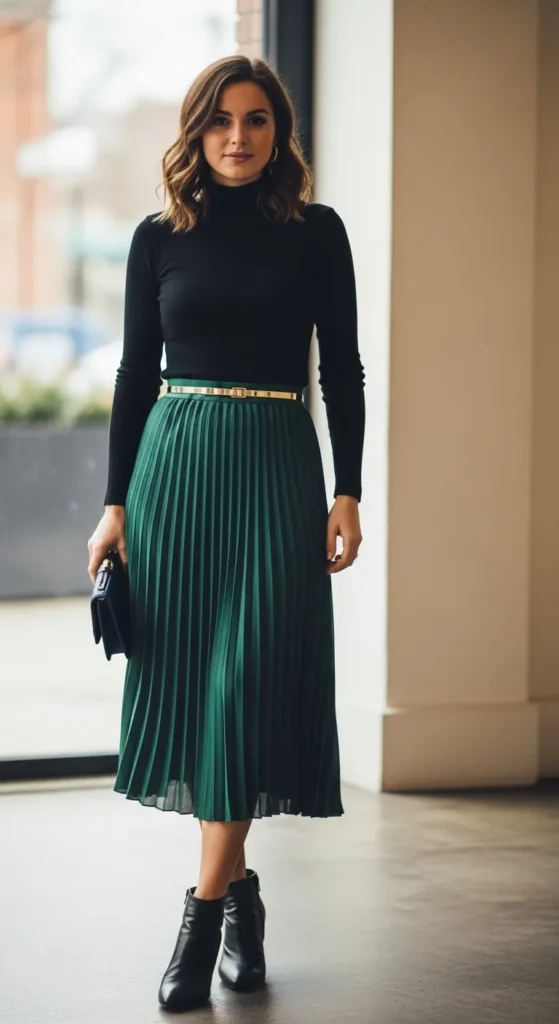 20+ Elegant Formal Outfit Ideas for Every Dressy Occasion 17 pleated-skirt-ensemble