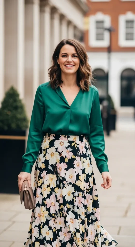 20+ Elegant Formal Outfit Ideas for Every Dressy Occasion 9 silk-blouse-with-skirt