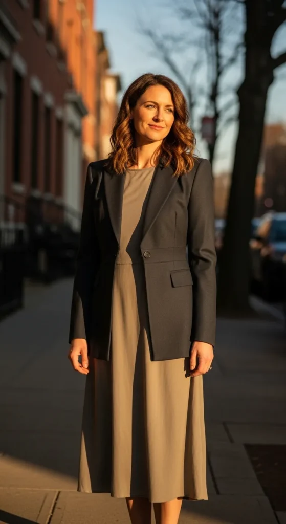 Simple-Dress-With-Structured-Jacket