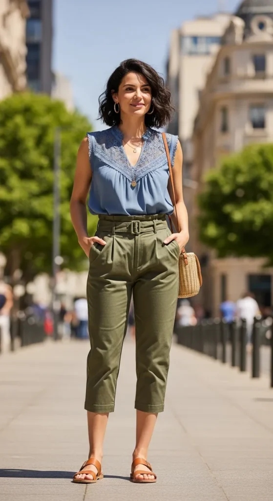 Sleeveless-Blouse-and-Cropped-Pants