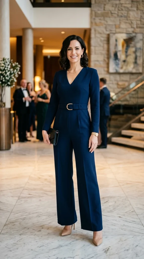 20+ Stunning Formal Outfit Ideas for a Classy and Confident Look 11 jumpsuit-with-belt