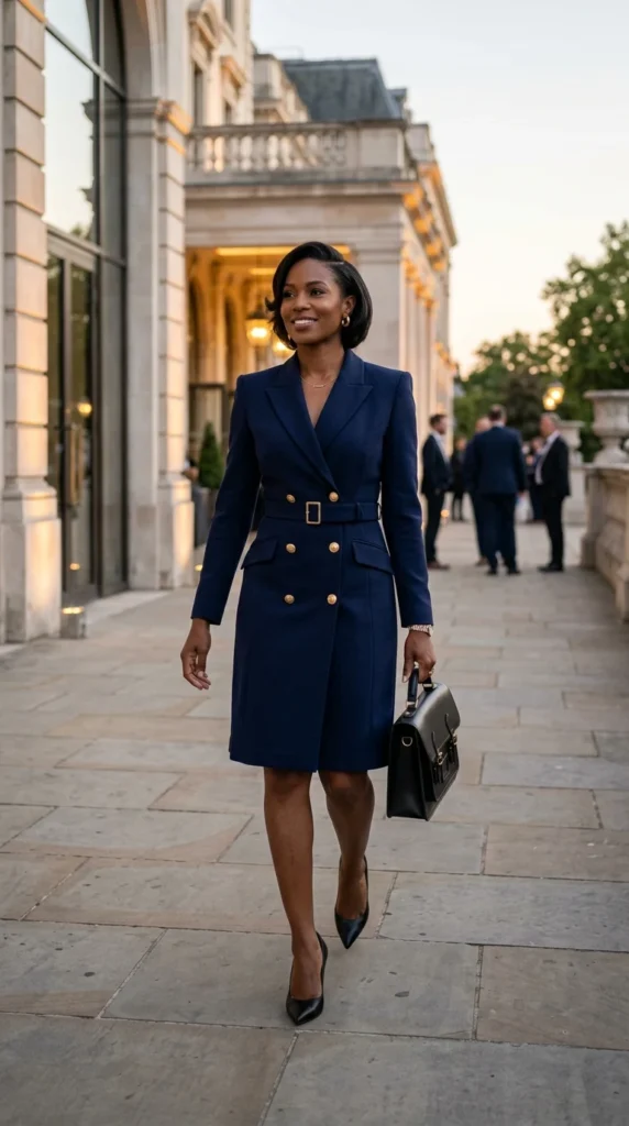 20+ Stunning Formal Outfit Ideas for a Classy and Confident Look 15 long-blazer-dress