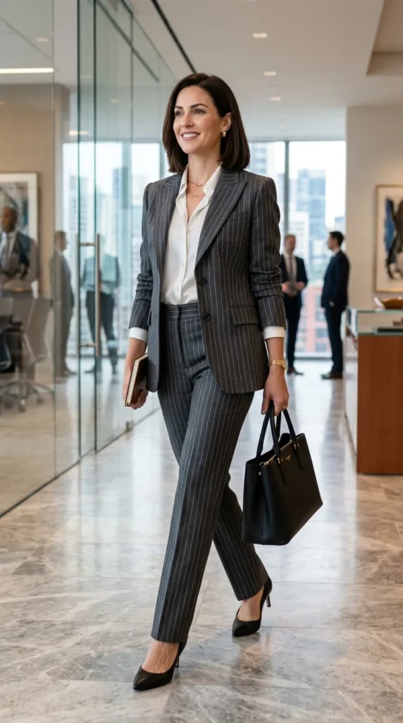 20+ Stunning Formal Outfit Ideas for a Classy and Confident Look 21 pinstripe-suit
