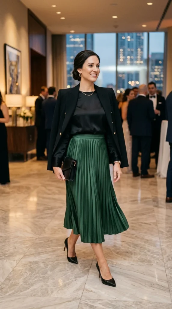 20+ Stunning Formal Outfit Ideas for a Classy and Confident Look 17 pleated-skirt-ensemble