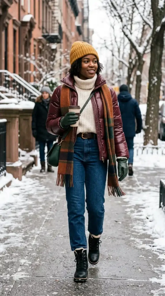 puffer-jacket-with-high-waist-jeans