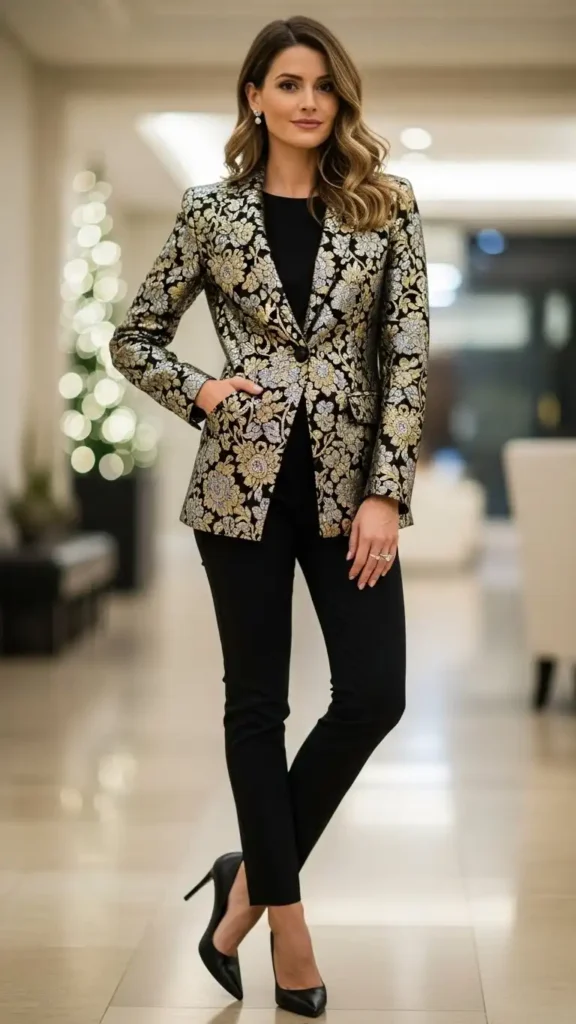 brocade-blazer-with-black-cigarette-pants