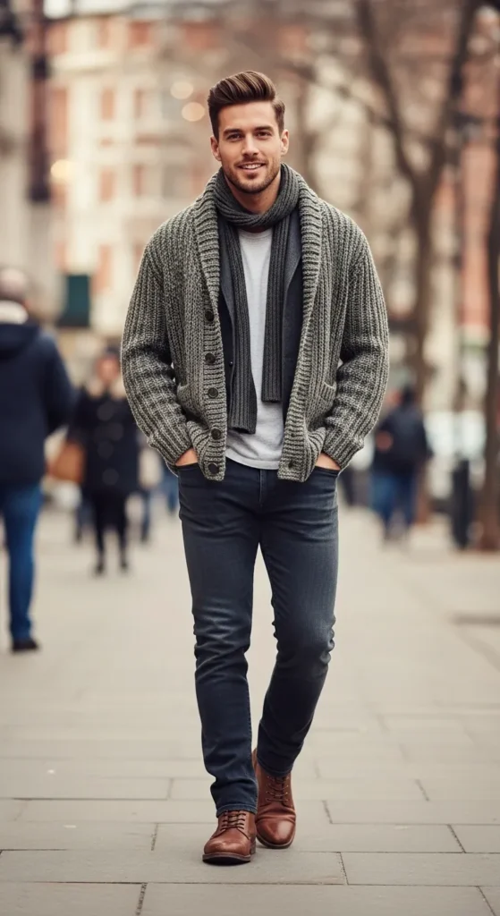 Cardigan-with-Basic-Tee