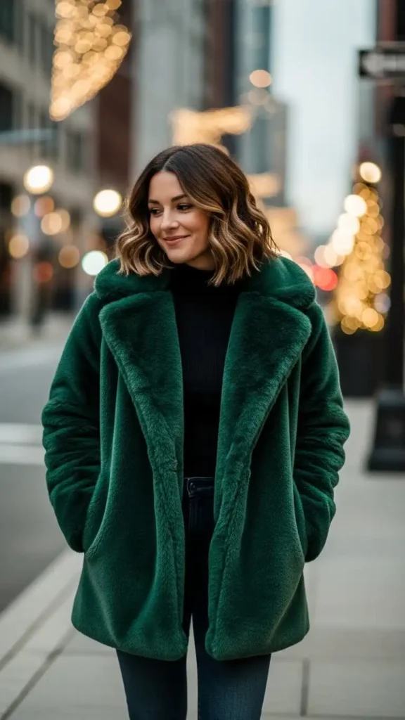 16 Trendy New Year Casual Outfit Ideas for Women You'll Love 13 faux-fur-coat-over-any-simple-base
