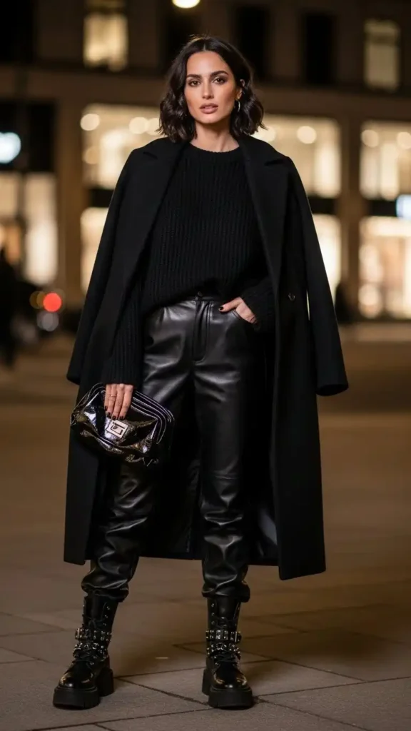 monochromatic-all-black-ensemble-with-texture-play