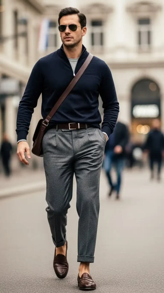 Quarter-Zip-with-Tailored-Trousers