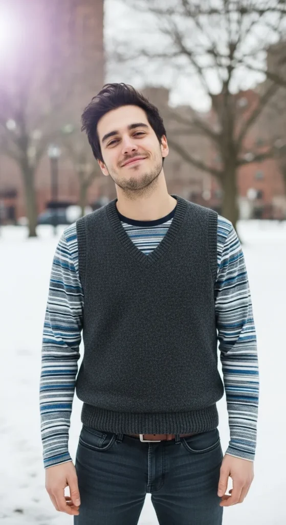 Sweater-Vest-with-Long-Sleeve-Tee