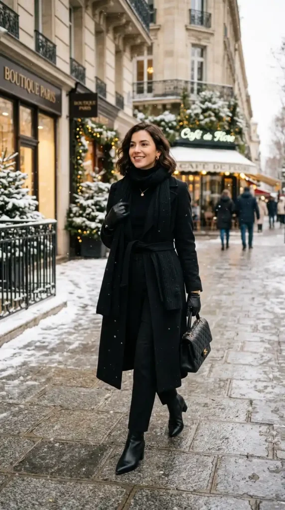 Classy Winter Outfit Ideas for Women: 20 Trendy Stylish Looks 12 all-black-elegant-winter-outfit