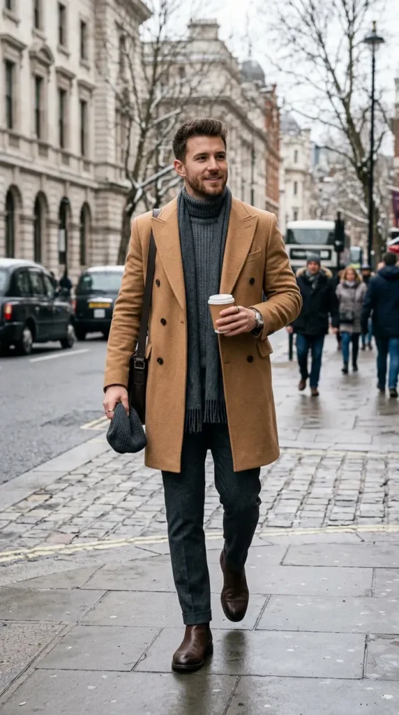 camel-coat-with-grey-knitwear-combination