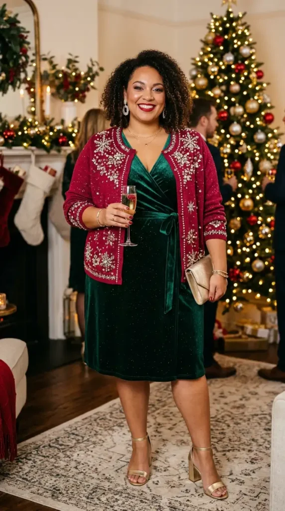 embellished-cardigan-and-dress-combo