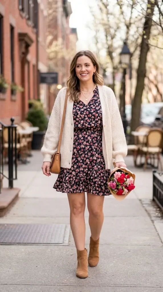 floral-mini-dress-with-cardigan