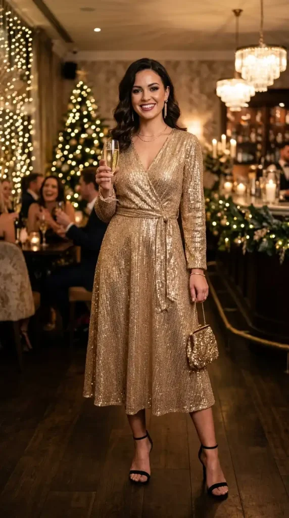 gold-midi-dress