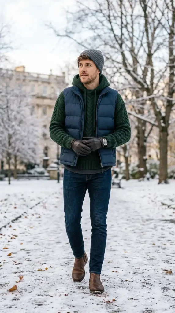 knit-hoodie-with-puffer-vest