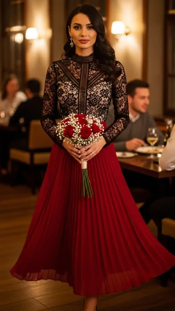 lace-top-with-pleated-skirt