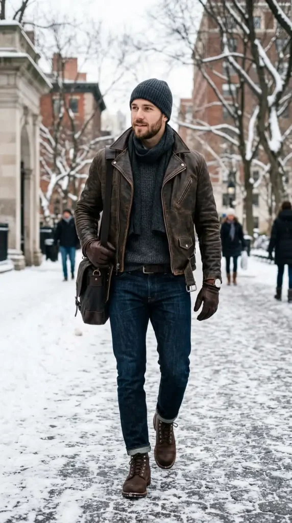 leather-jacket-and-crew-neck-sweater-look