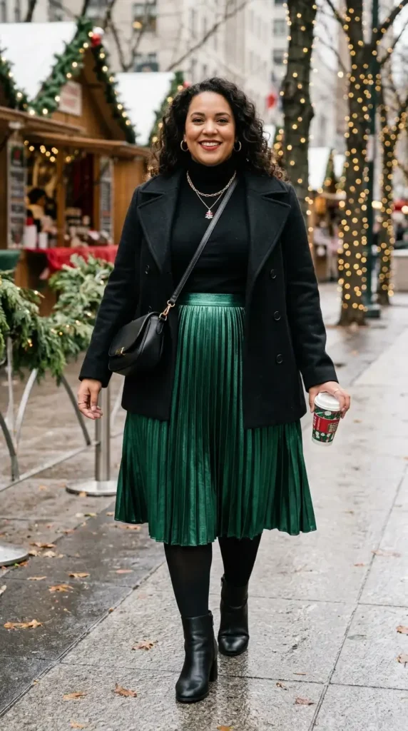metallic-skirt-with-simple-top