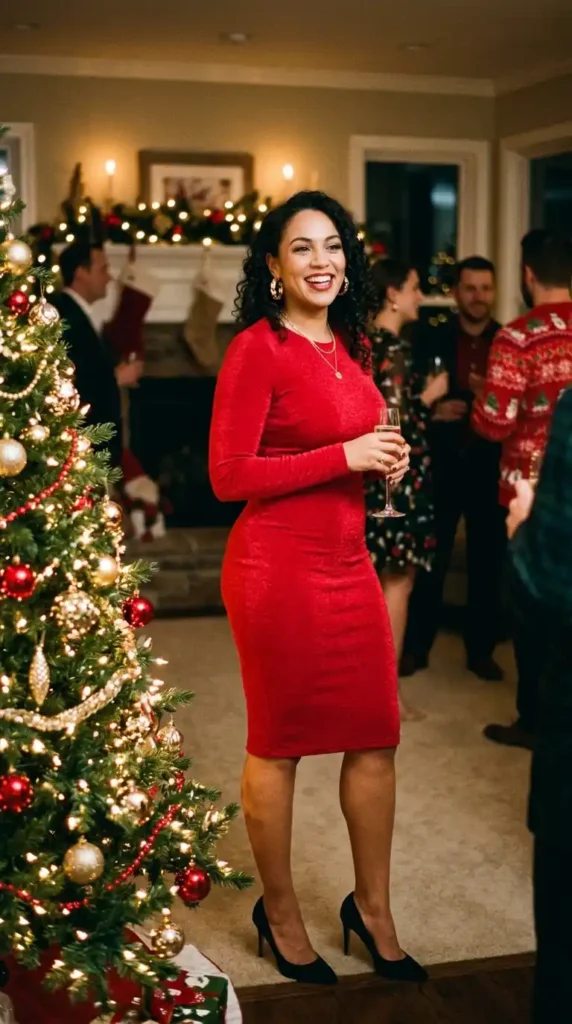 18+ Stunning Red Christmas Outfits for a Memorable Holiday 15 red-bodycon-dress