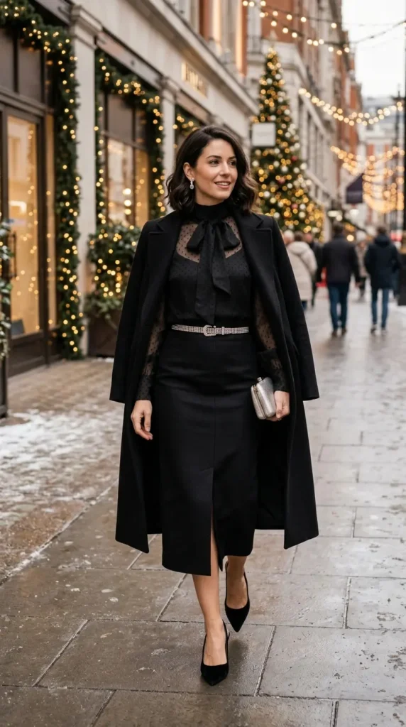 tailored-midi-skirt-sheer-long-sleeved-blouse