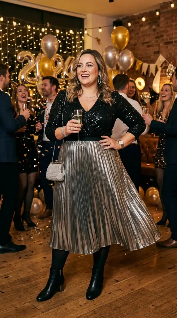 the-metallic-pleated-skirt