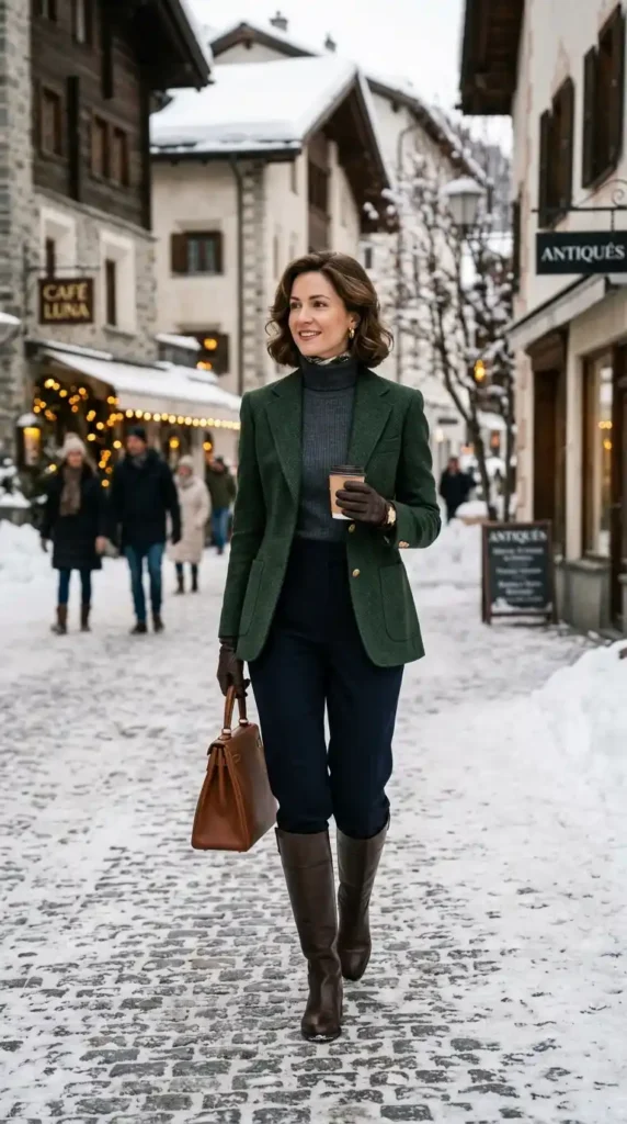 16 Timeless and Elegant Old Money Winter Outfits for Women 7 the-turtleneck-under-a-blazer