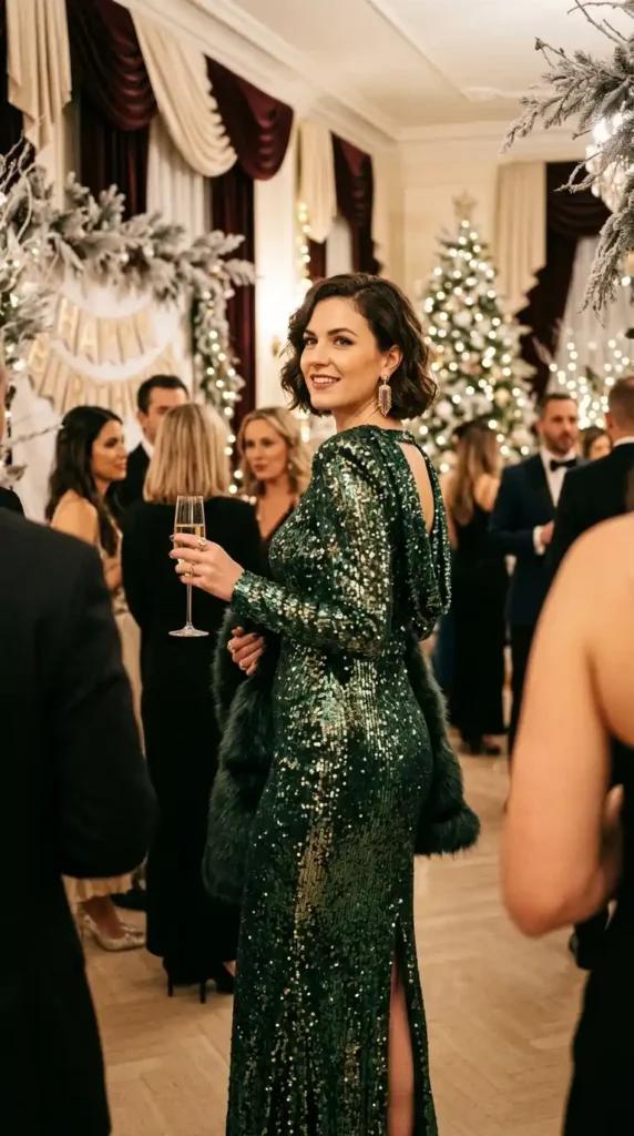 Celebrity-Approved Winter Birthday Outfits to Style for the Party 3 the-vintage-sequin-gown