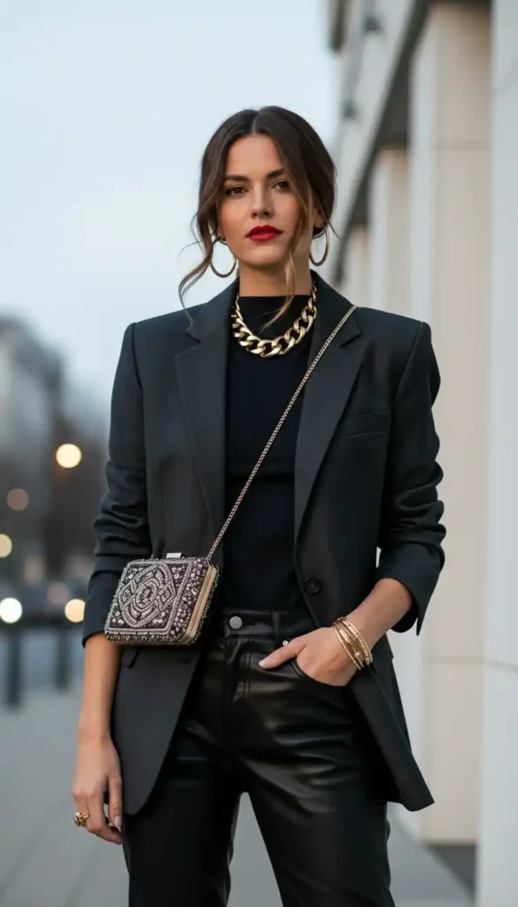 statement-accessories-with-leather-pants