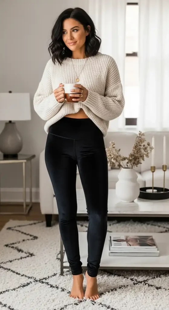 stay-warm-with-velvet-leggings