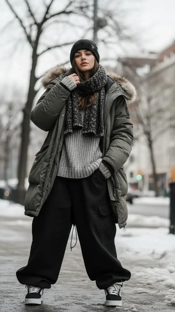 15 Cold Winter Outfits for Baddies to Plan a Chic Outfit 2 baggy-cool-girl