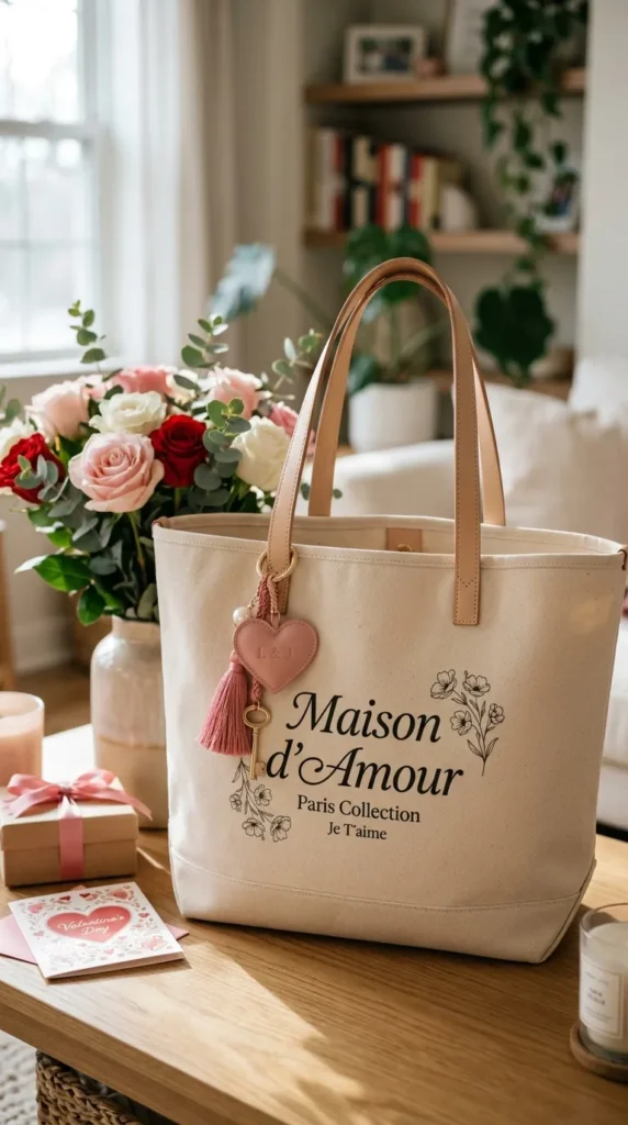 15 Romantic Valentine's Day Gift Ideas for Girlfriend She Will Adore 13 canvas-tote-with-bag-charms