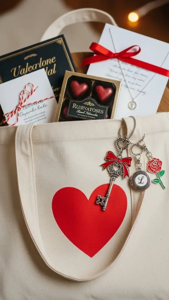 15 Romantic Valentine's Day Gift Ideas for Girlfriend She Will Adore 13 canvas-tote-with-bag-charms