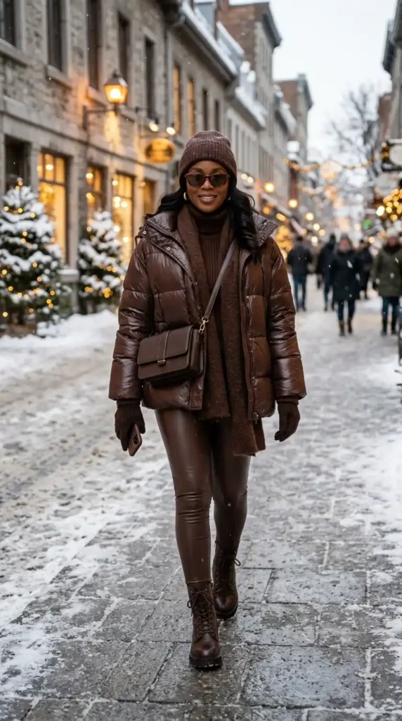 15 Trendy Cold Winter Outfits for Baddies to Wear This Season 6 chocolate-monochromatic