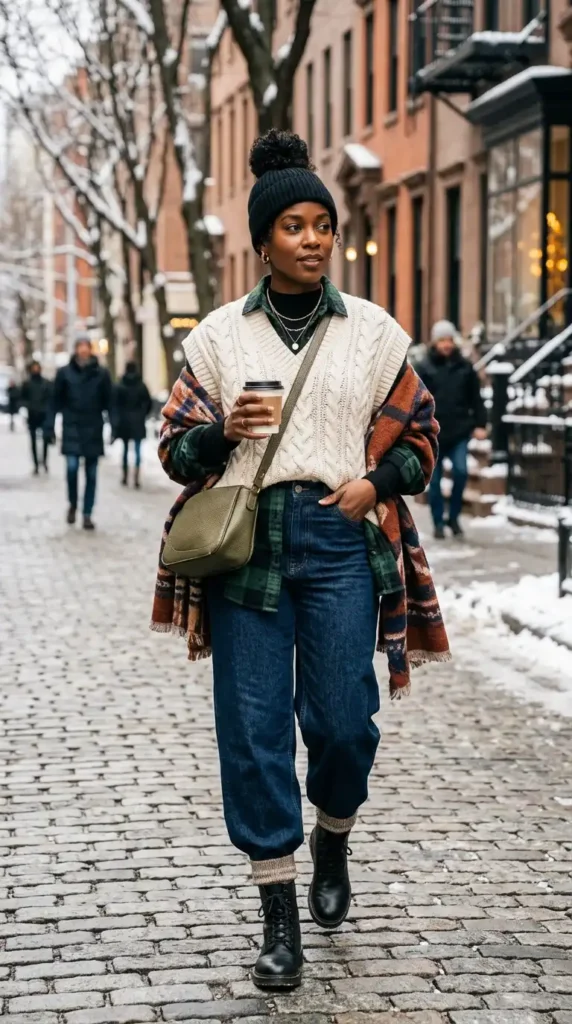 chunky-knit-vest-layering