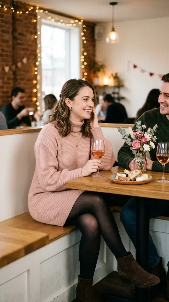 16+ Valentine's Day Outfit For Women: Trendy Ideas to Try This Year 8 cozy-sweater-dress-for-casual-dates