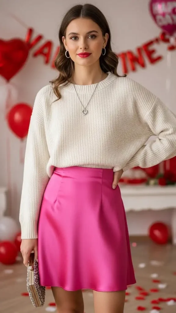cream-knit-with-hot-pink-satin-skirt.