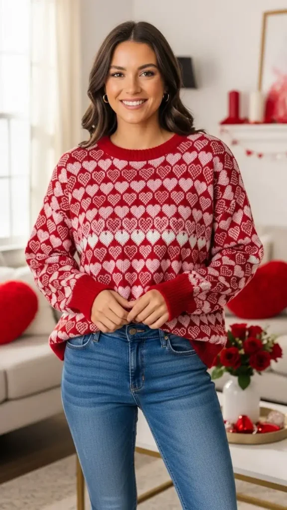heart-patterned-sweater-with-jeans