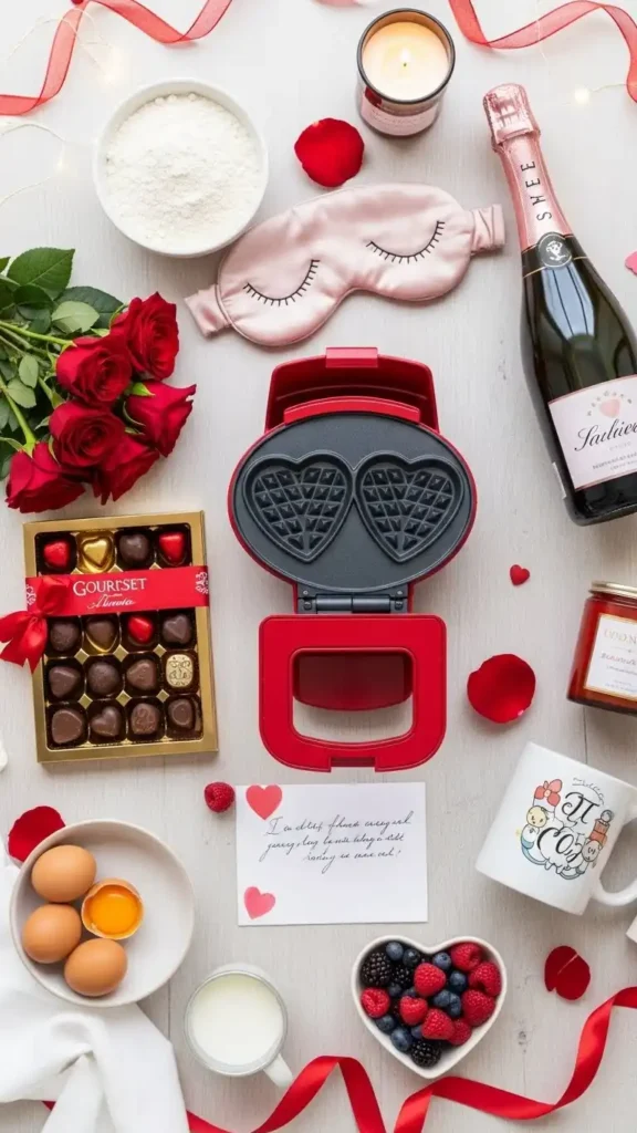 15 Romantic Valentine's Day Gift Ideas for Girlfriend She Will Adore 9 heart-shaped-waffle-maker