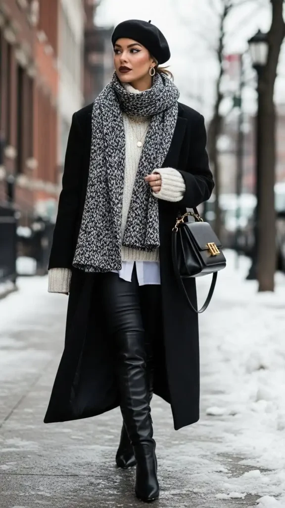 15 Cold Winter Outfits for Baddies to Plan a Chic Outfit 5 layering-mami