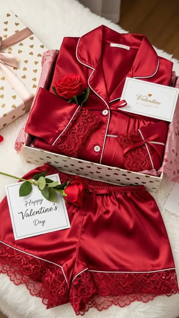 15 Romantic Valentine's Day Gift Ideas for Girlfriend She Will Adore 6 luxury-silk-satin-pajamas