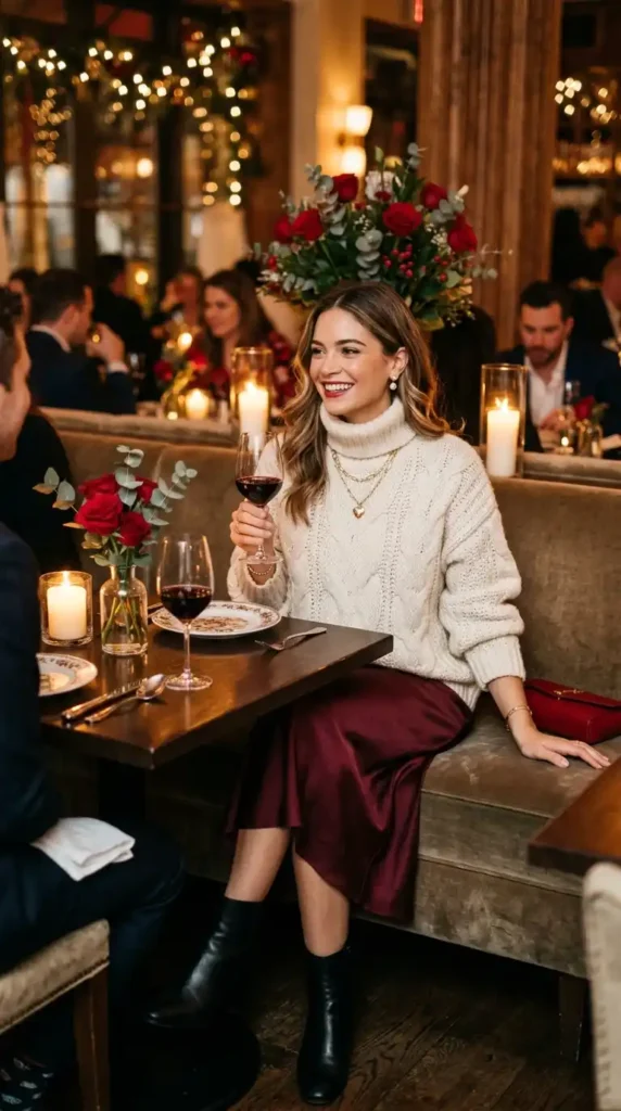 17 Best Dress Code for Valentine’s Day to Look Chic and Stylish 18 oversized-knit-turtleneck-sweater