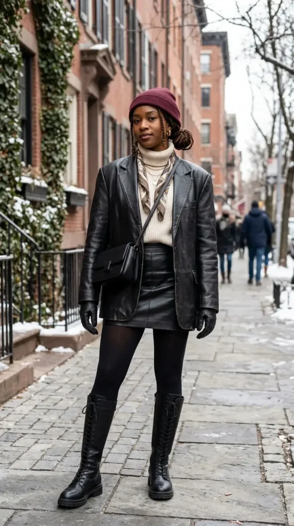 oversized-leather-blazer-mini-skirt